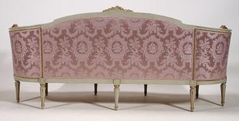 SALONGSGRUPP, 8 delar, gustaviansk stil, 1900-talets första hälft.