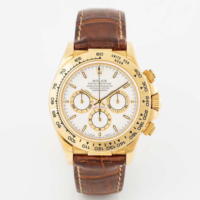 Rolex, Cosmograph, Daytona, chronograph, "Zenith", wristwatch, 40 mm.