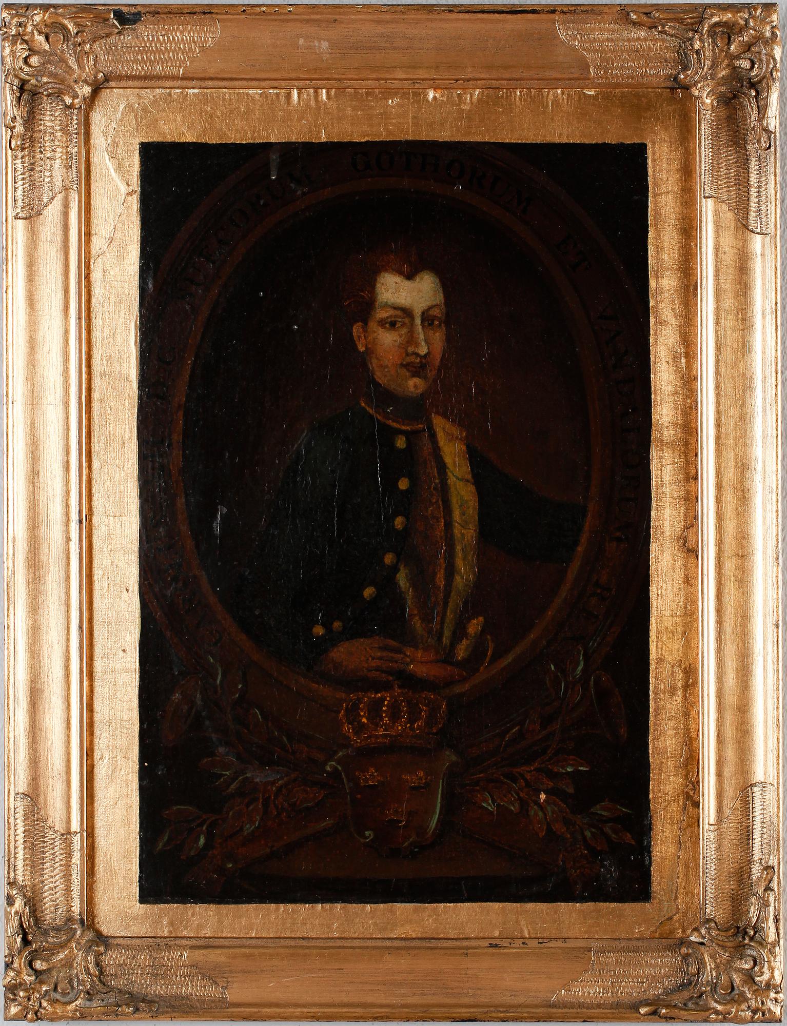 OKÄND KONSTNÄR, olja på pannå, 1700-/1800-tal.