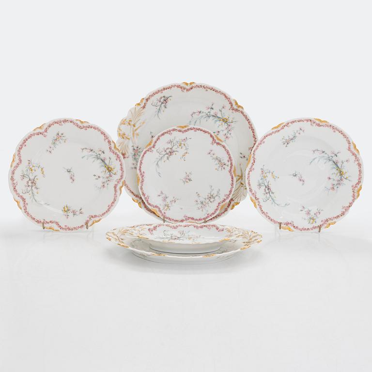 A 64-piece porcelain dinnerware set from Haviland & Co, Limoges, France.