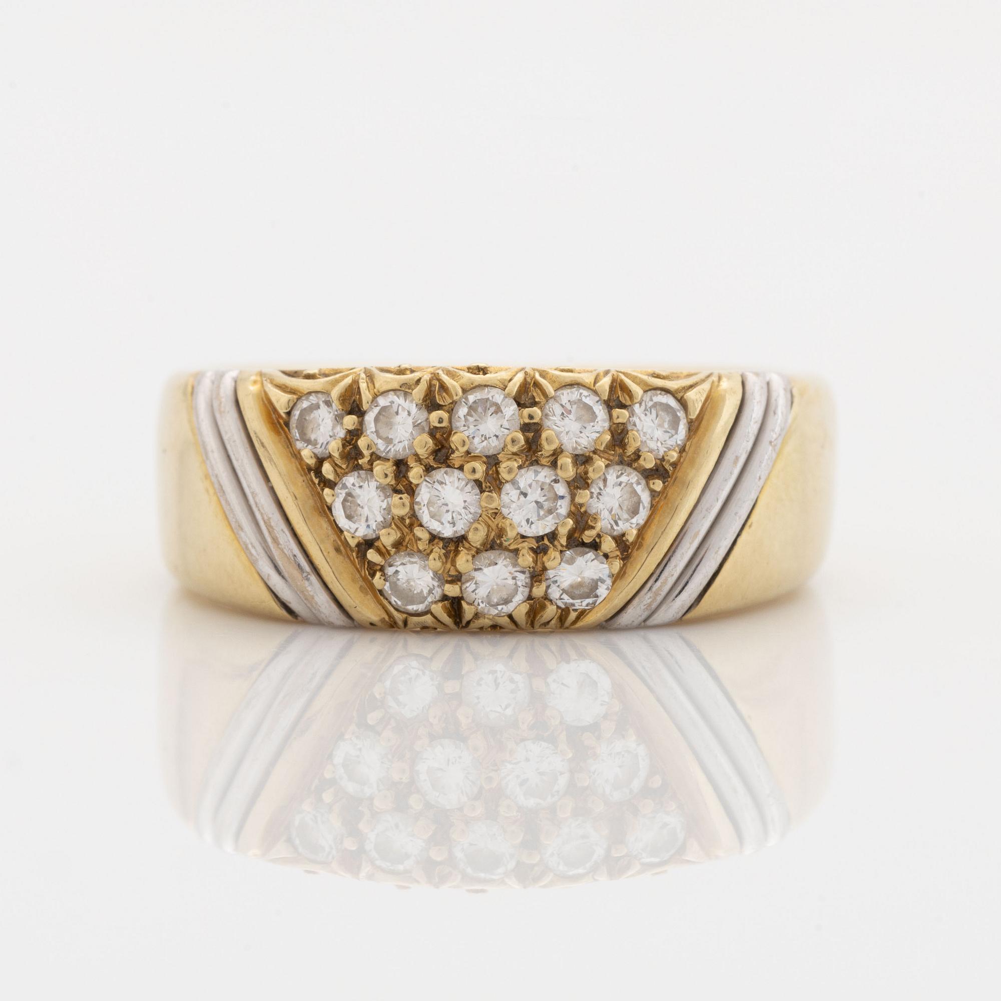 Brilliant cut diamond ring.