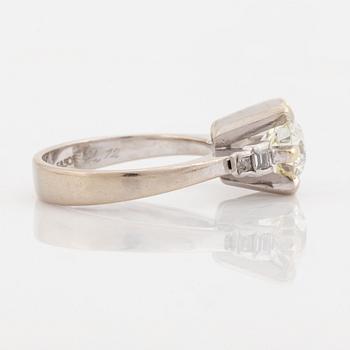 2.12 ct brilliant cut diamond ring.