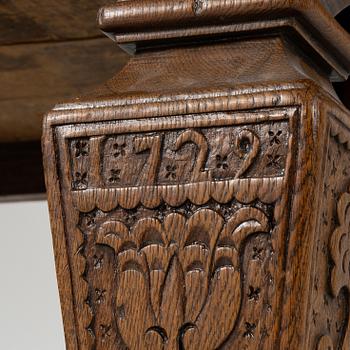 A Swedish provincial table, dated 1792.