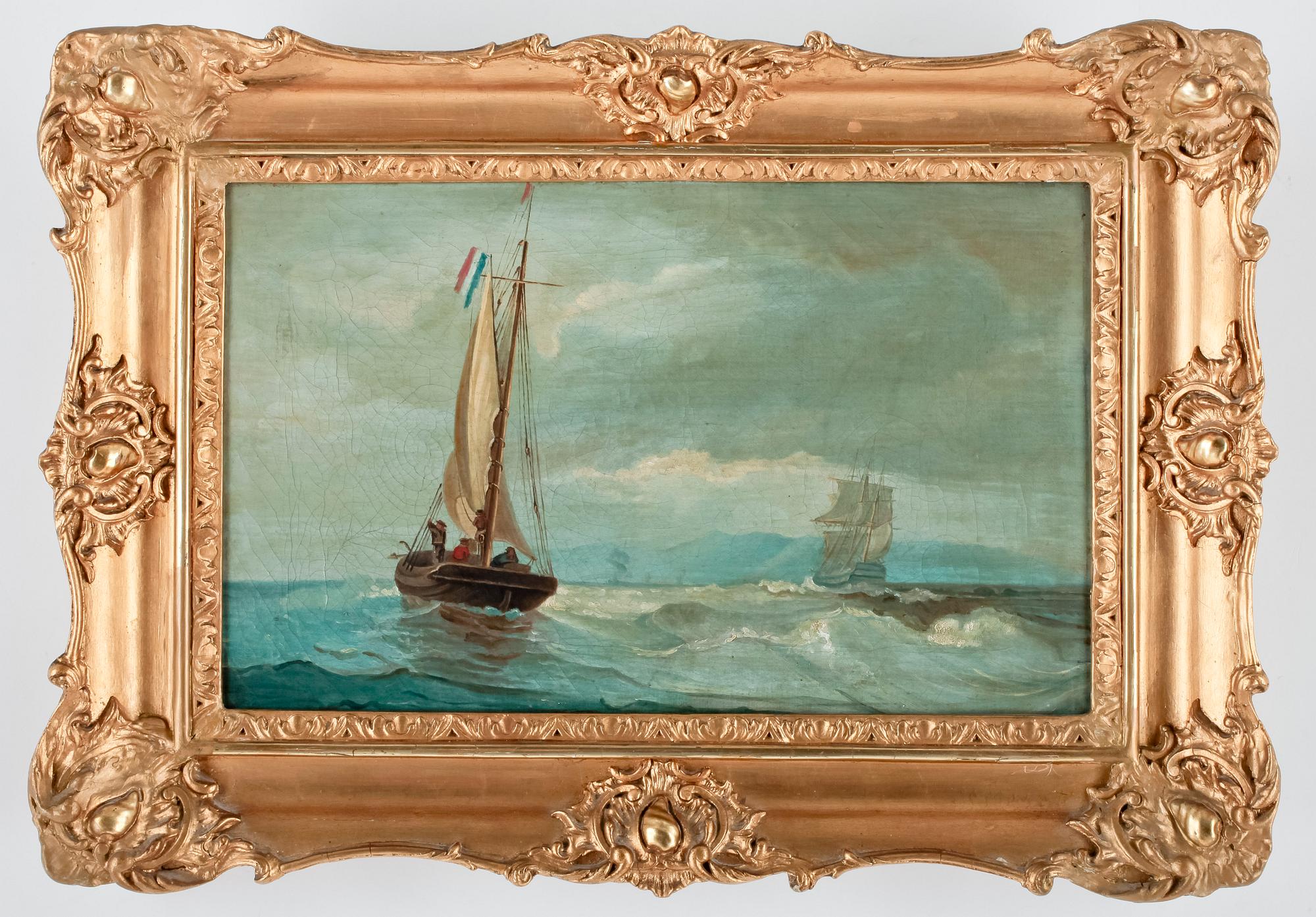 OKÄND KONSTNÄR, olja på duk, 1800-tal.