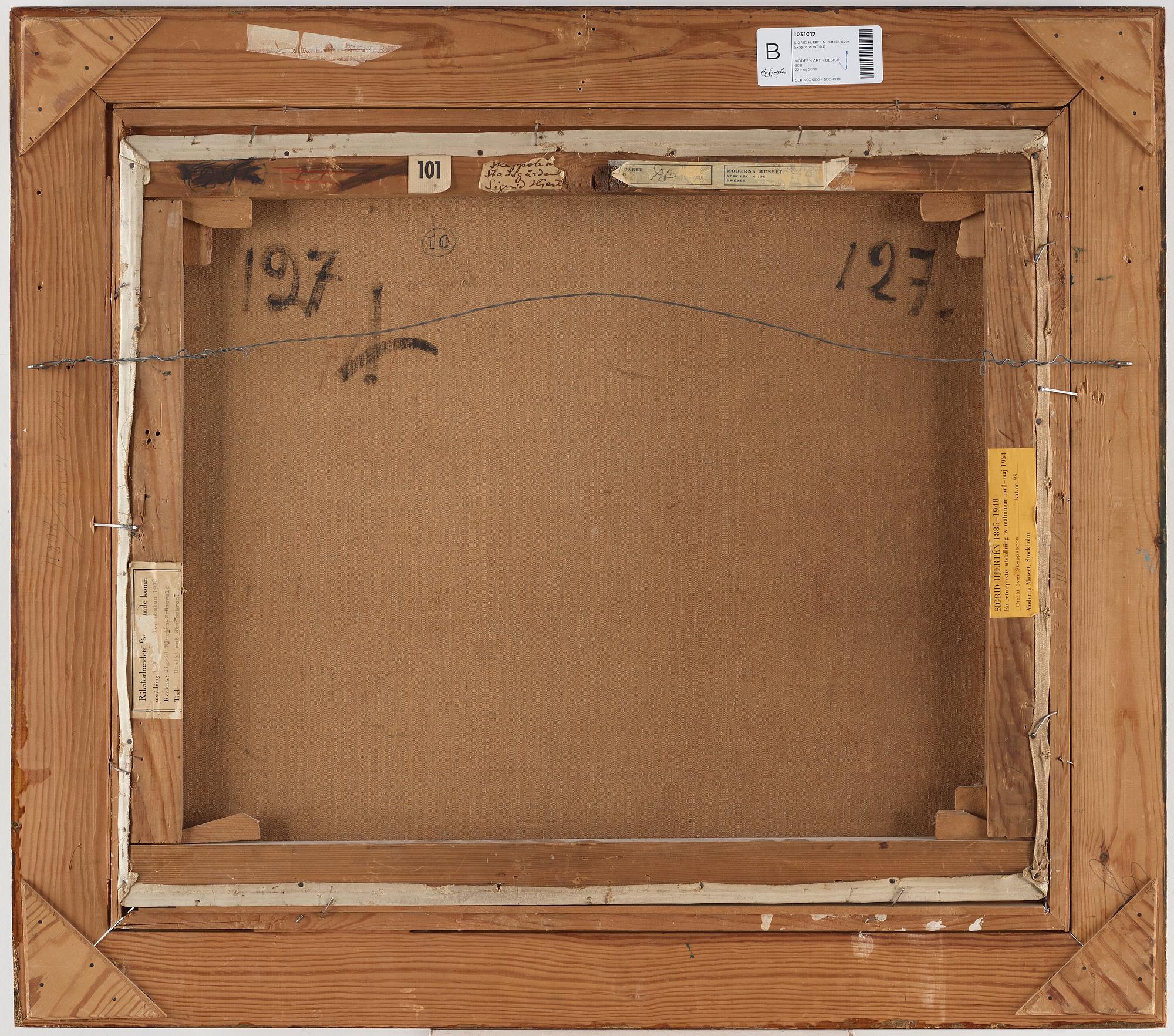 Sigrid Hjertén, "Utsikt över Skeppsbron" (View over Skeppsbron).