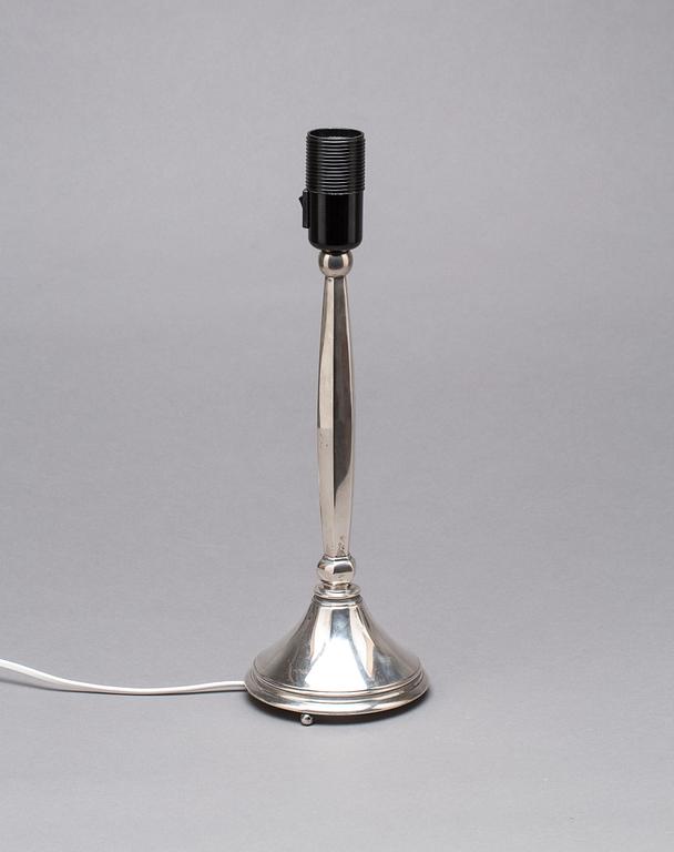 BORDSLAMPA, silver, C.G Hallbergs, 1932.