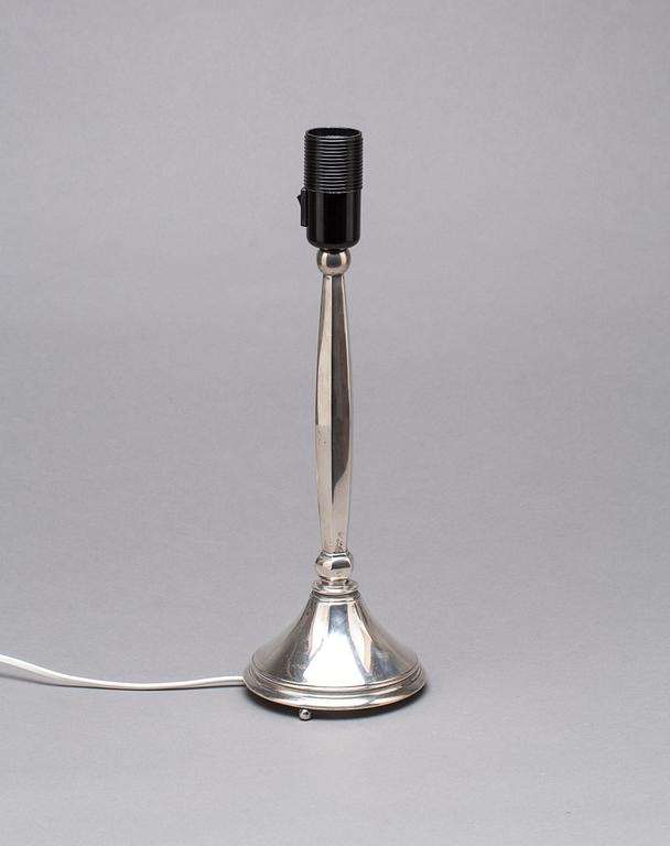 BORDSLAMPA, silver, C.G Hallbergs, 1932.