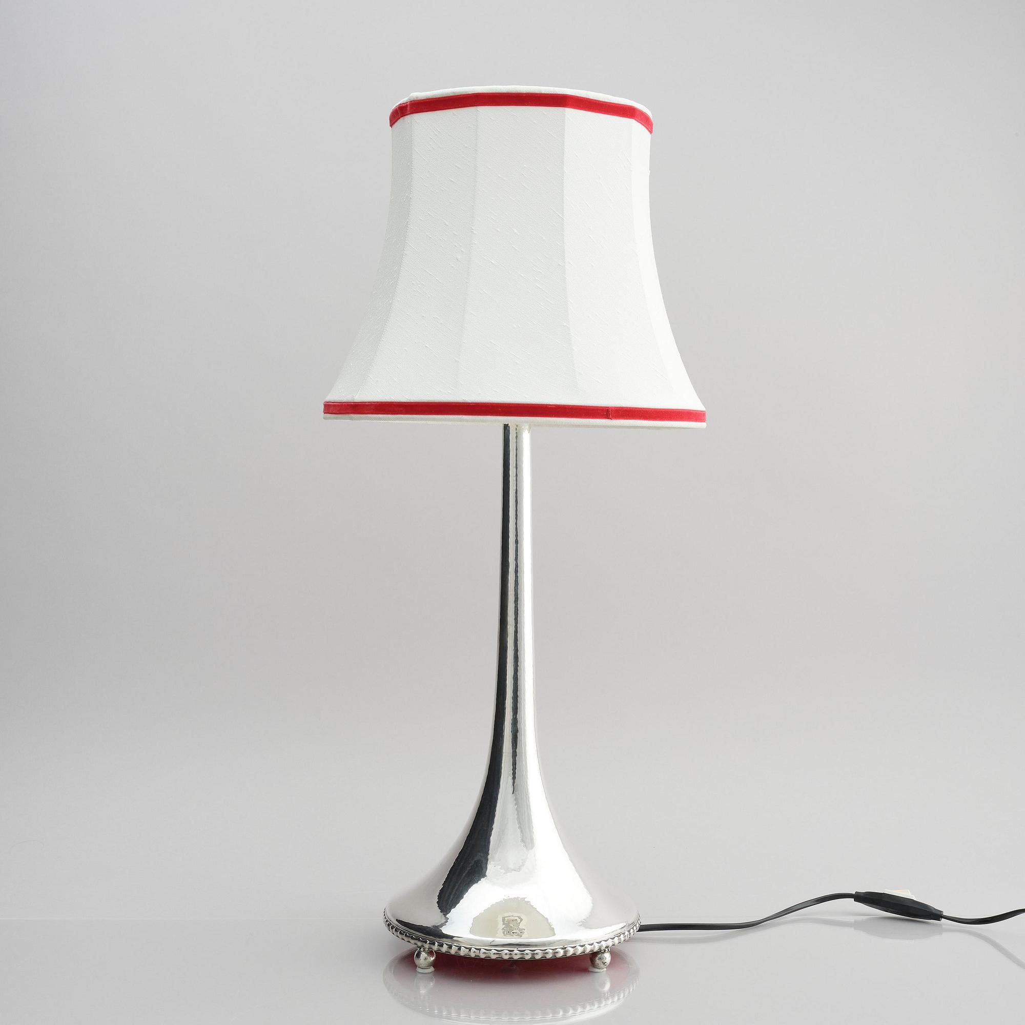 Karl Anderson, a silver table lamp, Stockholm 1917.