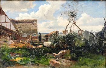 Gustaf Rydberg, Skåne Farm with Pigs.