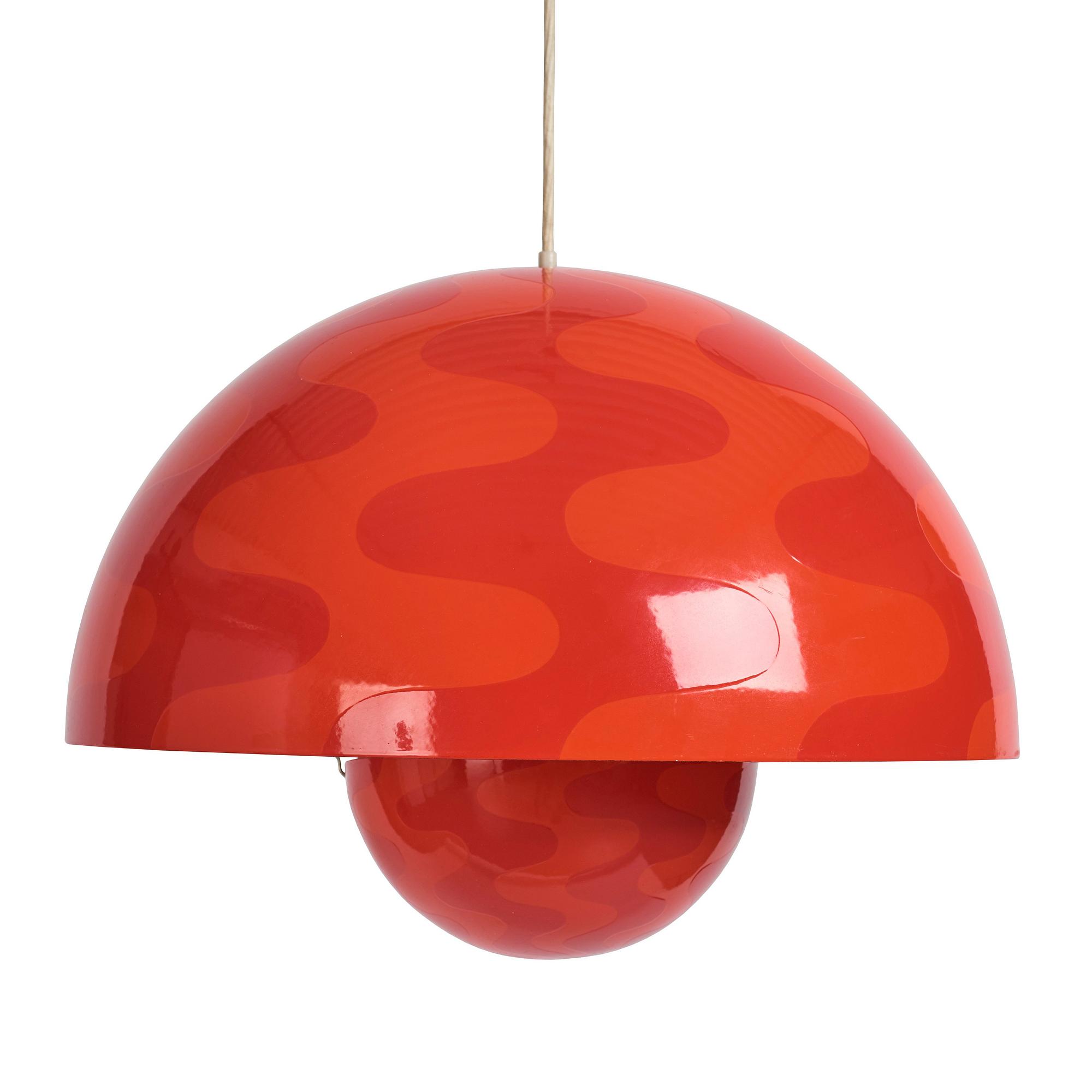 Verner Panton, a 'Flower Pot', ceiling lamp, Louis Poulsen, Denmark, 1970s.