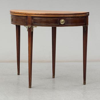 A late Gustavian games table, late 18th century.