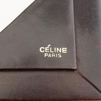 Céline, wastebasket, letter holder, and desk pad, second half of the 20th century.