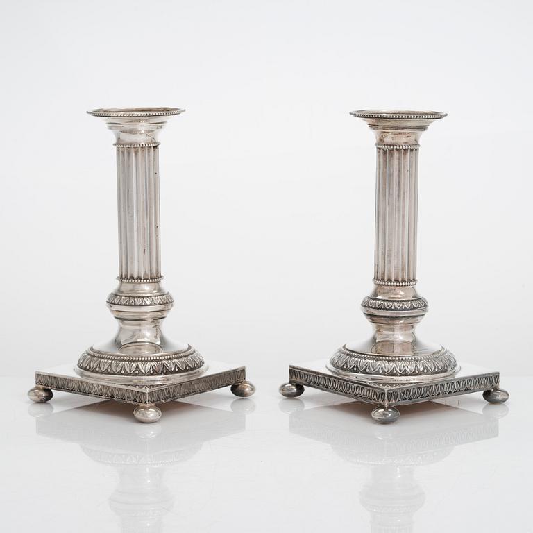 A pair of silver candlesticks, Kultateollisuus, Turku, 1961 and 1964.