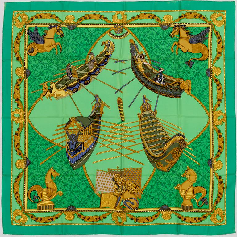 Hermès, scarf, "Les Bissone de Venise".