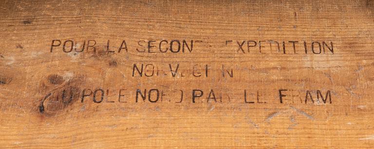 Transport box for the 2nd Polar Expedition, Norway 1898-1902.