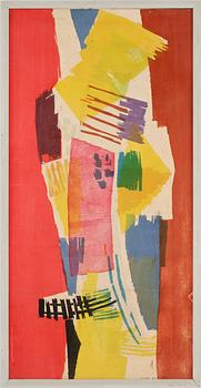 NALLE WERNER, färglitografi, uppfodrad på pannå, signerad och numrerad 1/5.