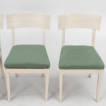 Four Empire chairs, Denmark, first half of the 19th Century.