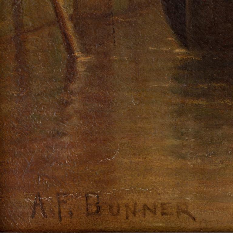 ANDREW FISHER BUNNER, olja på duk, sign.