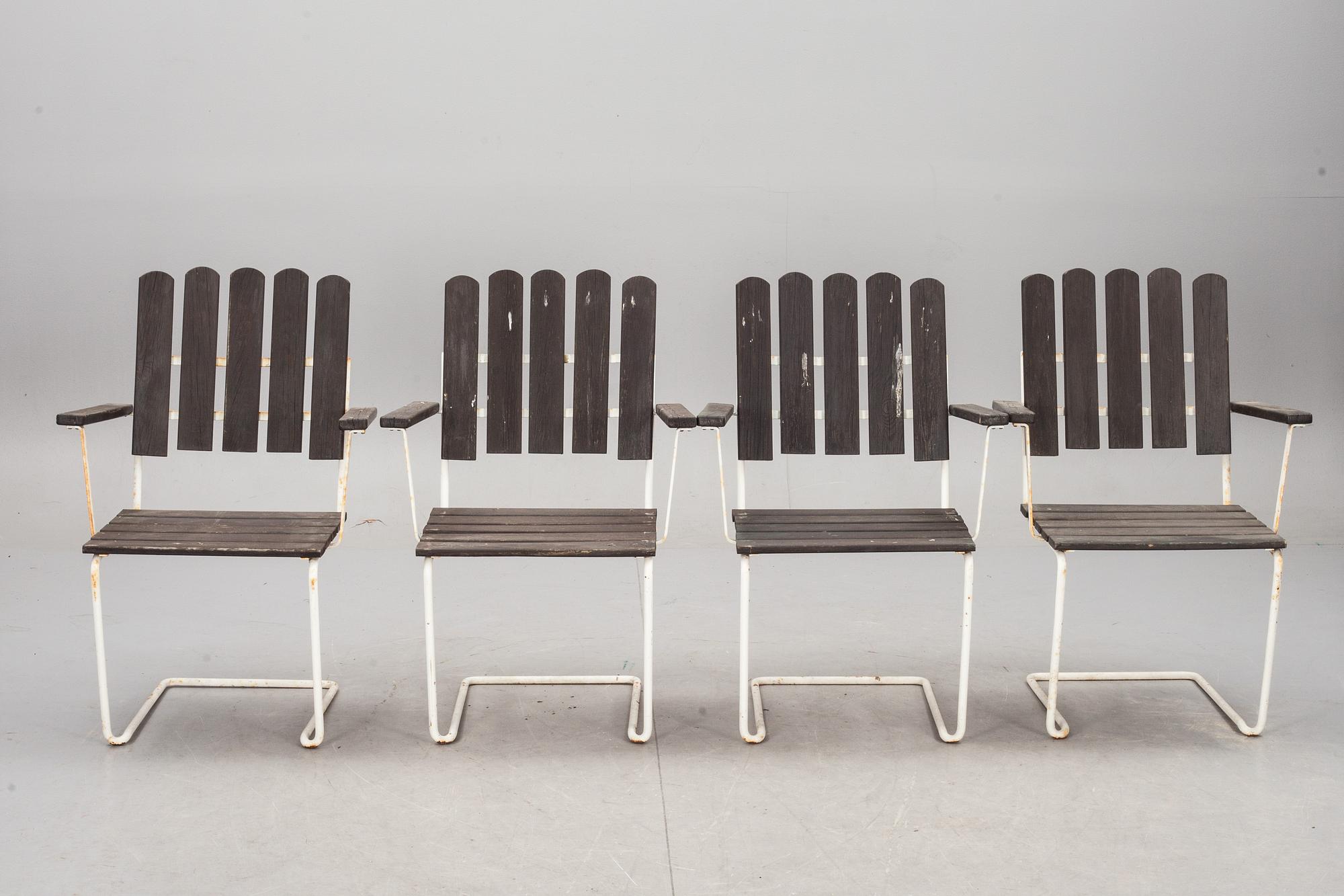 TRÄDGÅRDSMÖBLEMANG, 5 delar, 1900-tal.