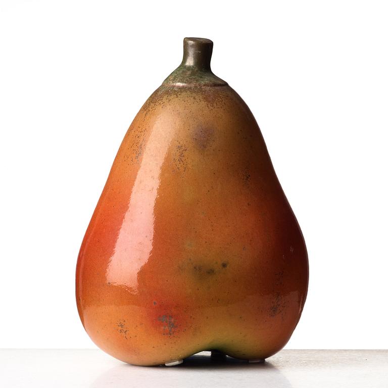 Hans Hedberg, a faience sculpture of a pear, Biot, France.