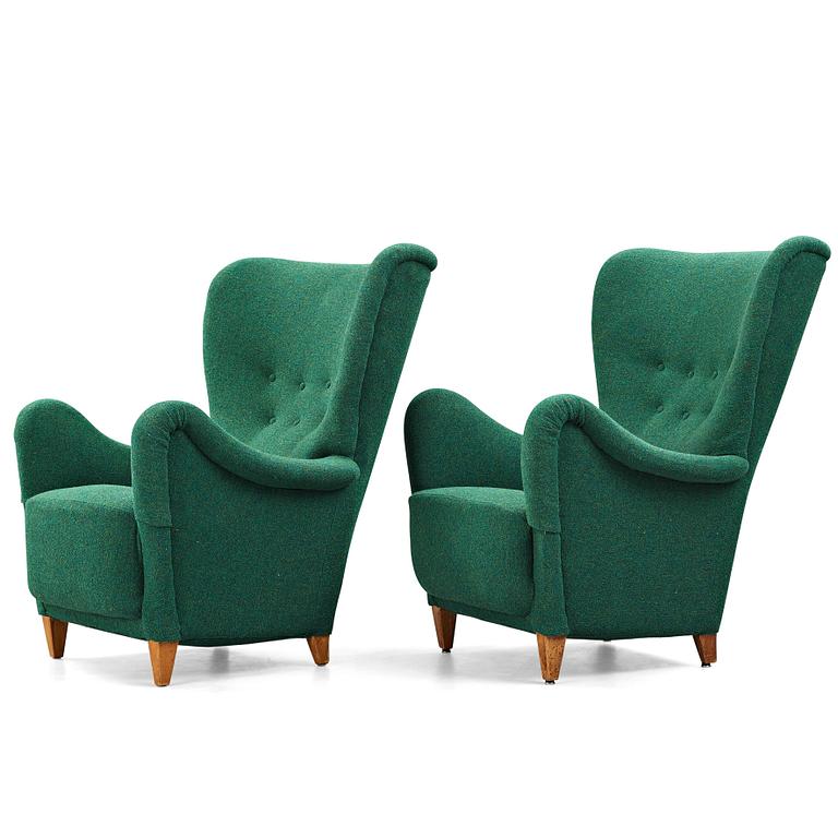 Otto Schulz, two easy chairs for Boet, Gothenburg 1940's.