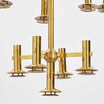 Holger Johansson, an imposing pair of ceiling lamps, Westal, Bankeryd, 1970s.