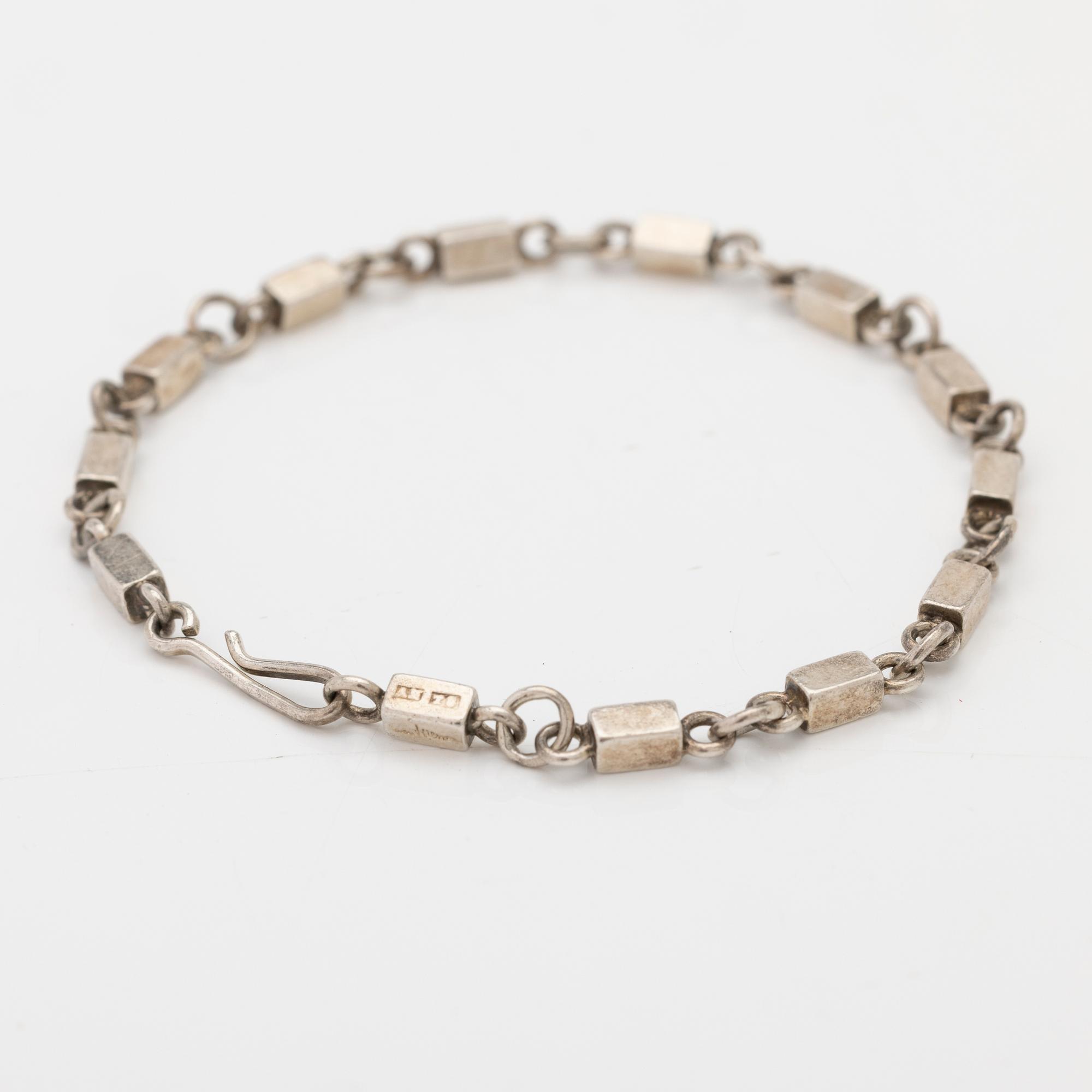 Wiwen Nilsson, Bracelet, sterling silver, Lund, 1945.