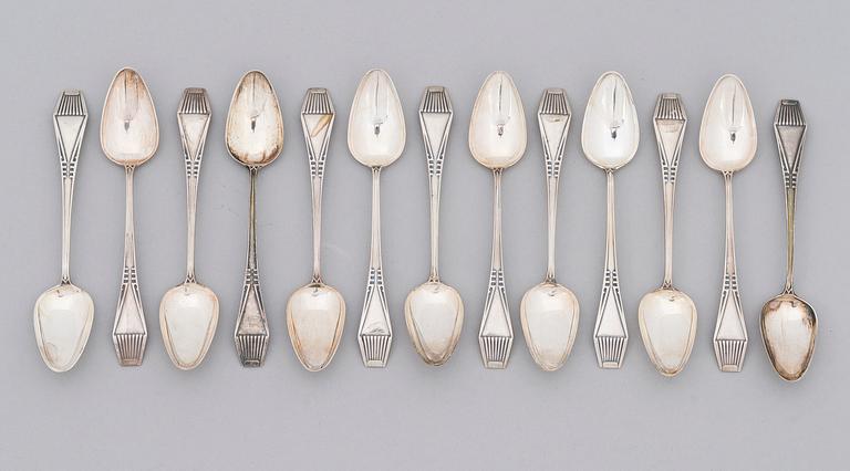A 59-piece set of 'Suomi' silver cutlery, Kultateollisuus, Turku 1997-2010.