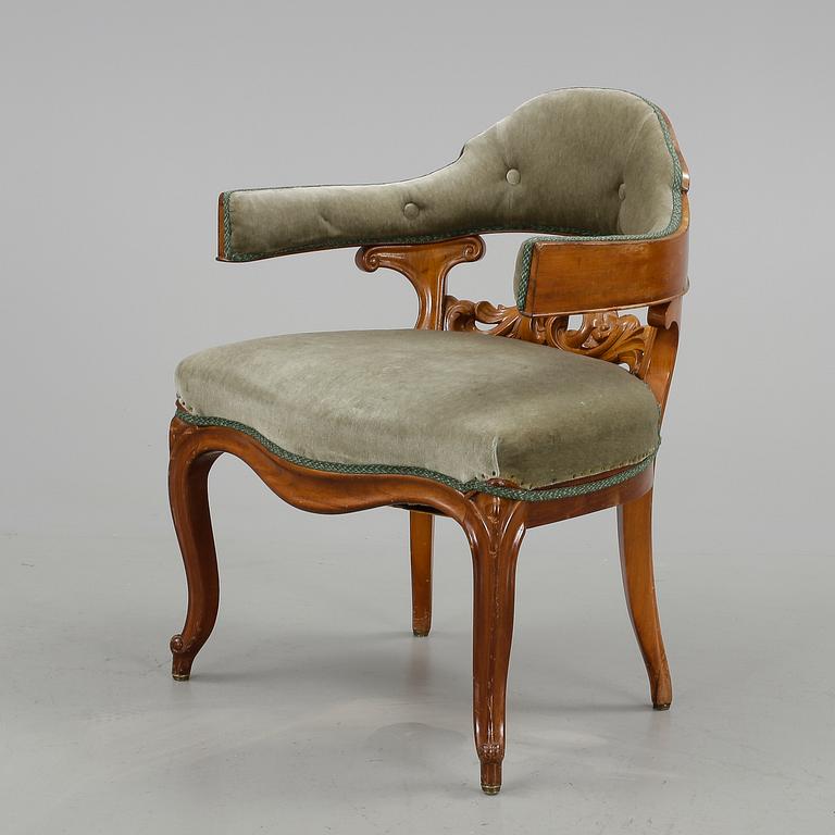 KARMSTOL, nyrokoko, sent 1800-tal.