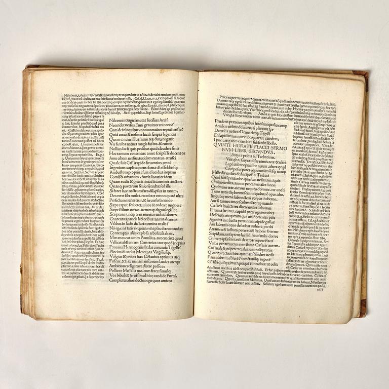 Incunable, Horace, 1481.
