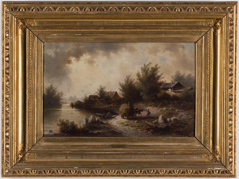 ALBERT RIEGER, oil on panel, signed.