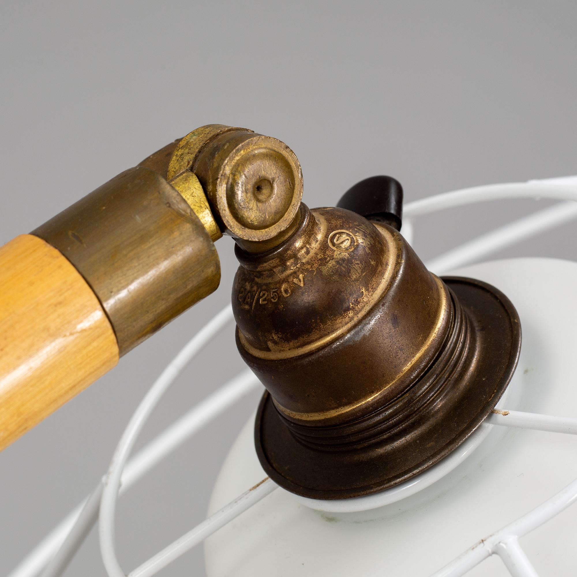 A Swedish Modern birch floor lamp, 1940's.