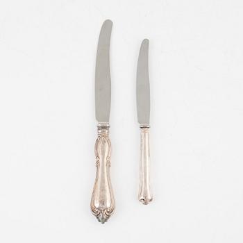 Bestick, 20 st, silver, bl a CG Hallberg, Stockholm 1955.