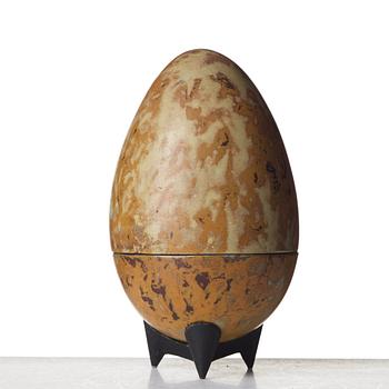 Hans Hedberg, a faience sculpture of an egg, France.