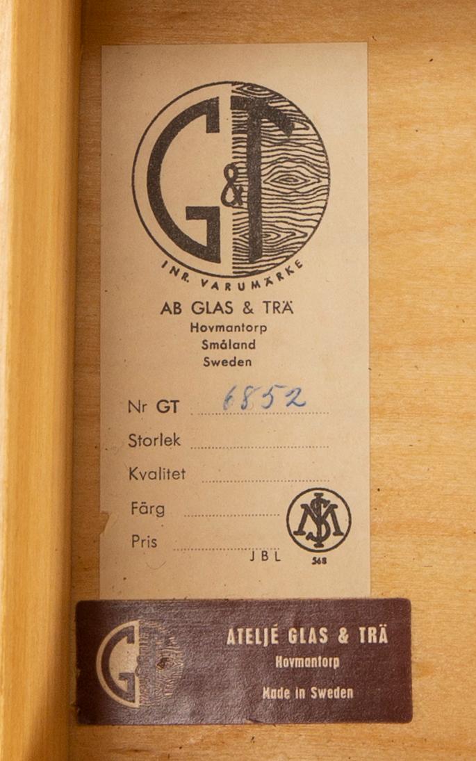 Hallmöbel, Glas & Trä, Hovmantorp, 1900-talets mitt, spegel, byrå.
