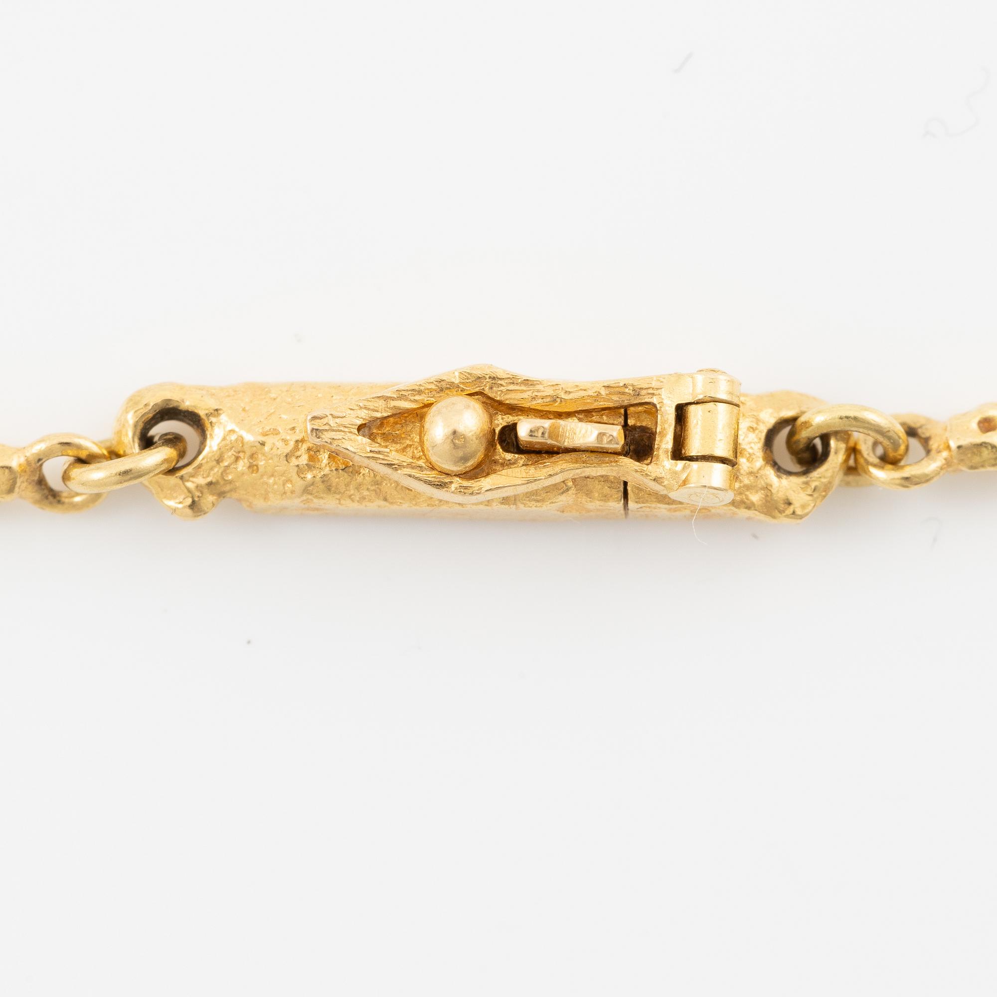 A Lapponia necklace, "Vårdagg", 18K gold with diamond.