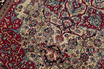 Rug, antique Isfahan, circa 215 x 138 cm.