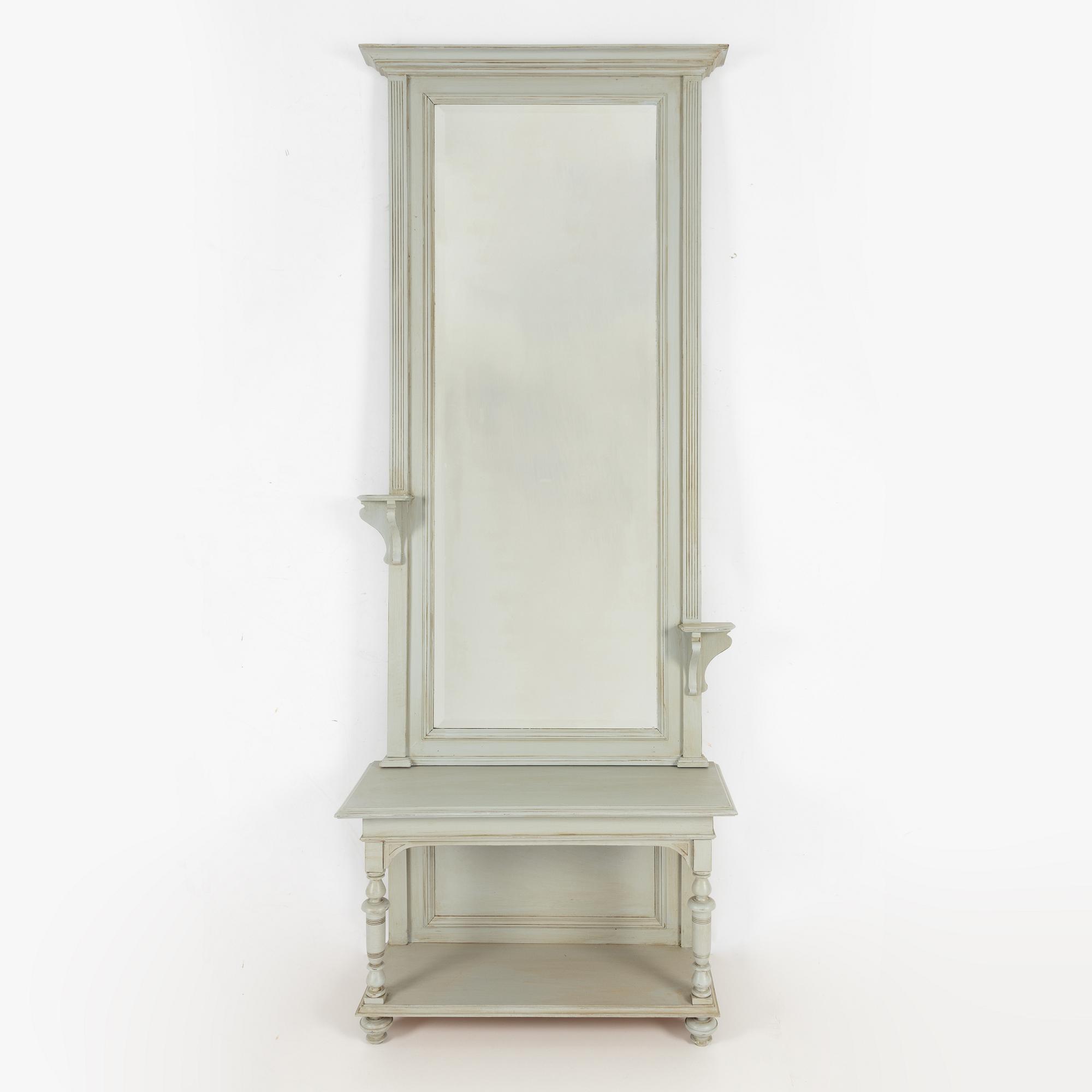 Mirror with console table, early 20th century.