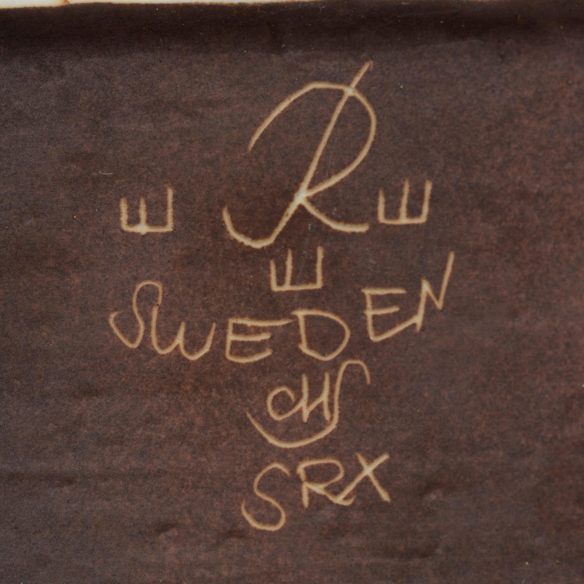 CARL-HARRY STÅLHANE, stoneware, figurin and two ashtrays. Rörstrand.