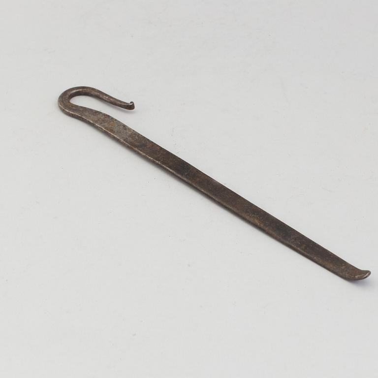 SIX IRON TOOLS, 18th/19th century.
