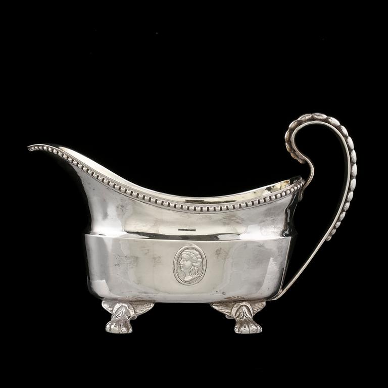 GRÄDDSNIPA, Petter Eneroth Stockholm 1793, silver, ca 232 g.
