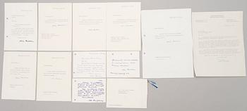 NIMIKIRJOITUKSIA, mm. Urho Kekkonen, Mauno Koivisto, Henry Kissinger.