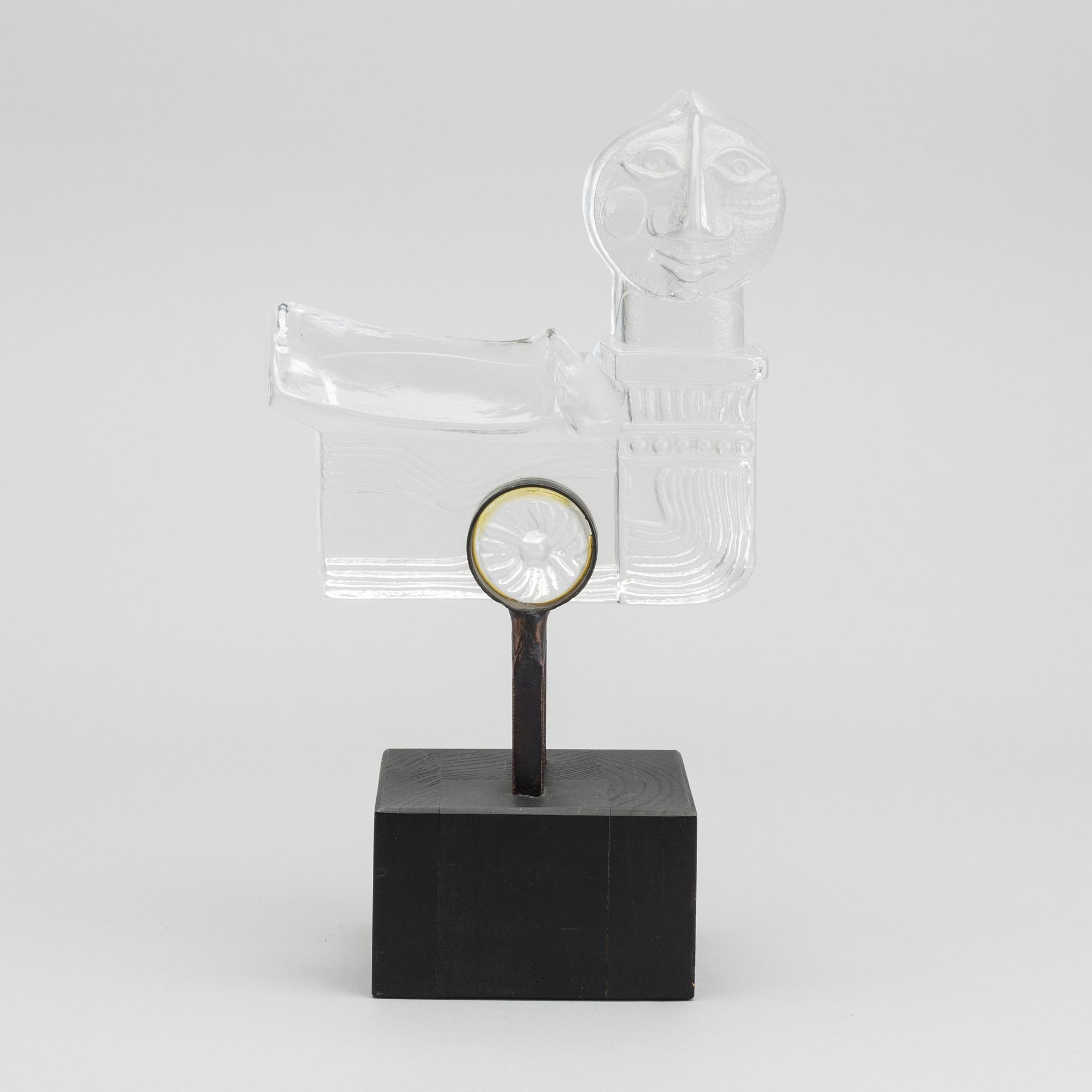 BERTIL VALLIEN, skulptur glas, Boda Åfors bruk.