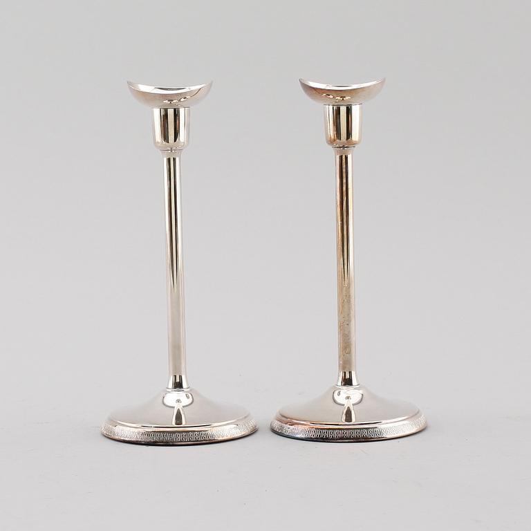 LJUSSTAKAR, 1 par, silver, Ainar Axelsson, GAB, 1971.