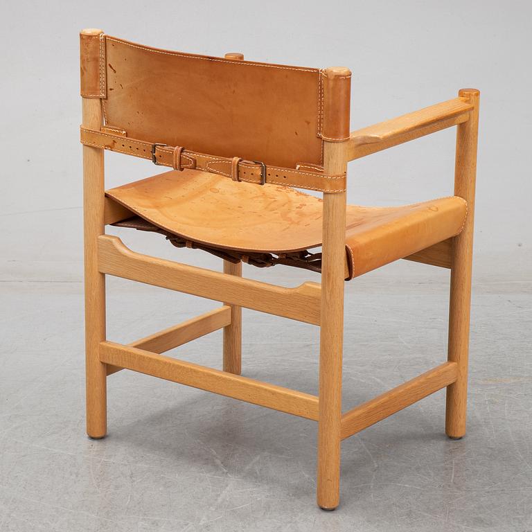 Børge Mogensen, an oak and natural leather armchair, "Öresund", Karl Andersson & Söner.