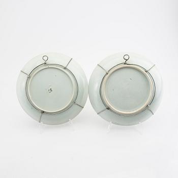 Skålfat ett par Kina 1700-tal porsin.