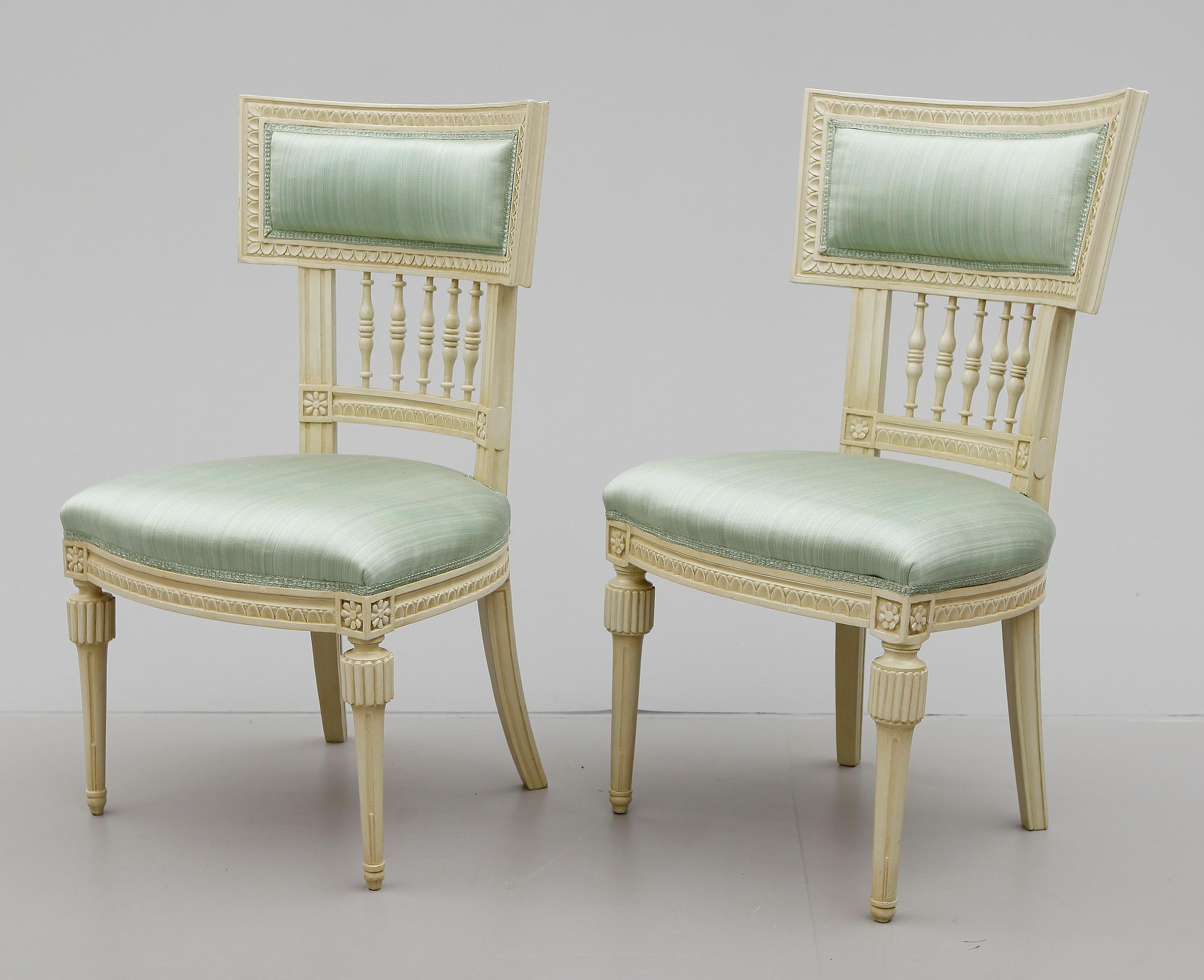 STOLAR, 6 st, sengustavianska omkring sekelskiftet 1800.