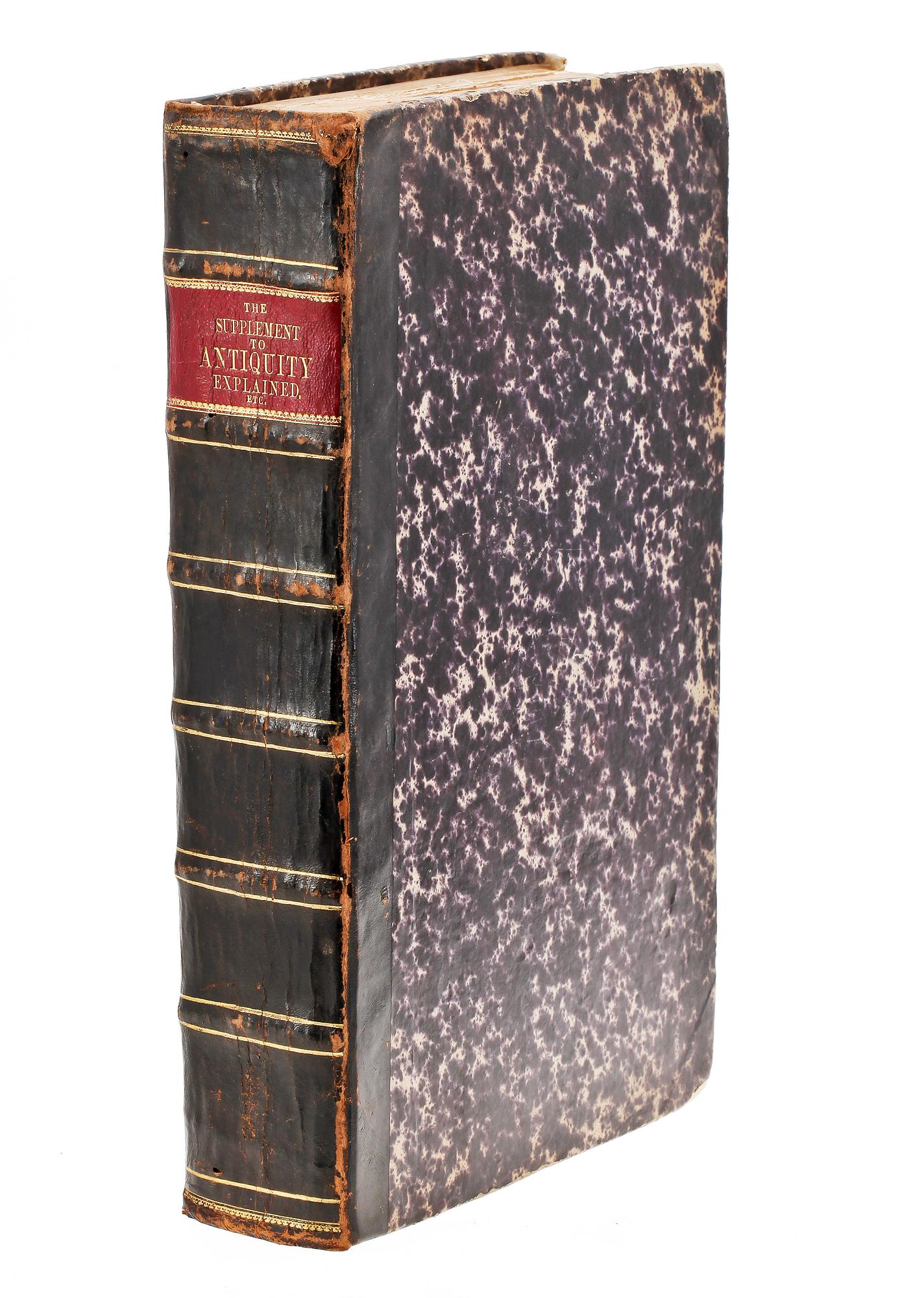 BOK, "The supplement to Antiquity explained and represented in Sculptures..." av Montfaucon, London 1725.