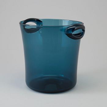 NILS LANDBERG, champagnekylare, glas, Orrefors, 1950-tal.