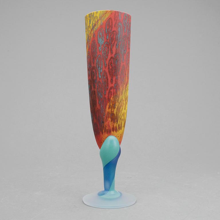 SKULPTUR/OBJEKT, glas, Kjell Engman, Kosta Boda, Atelier, signerad.